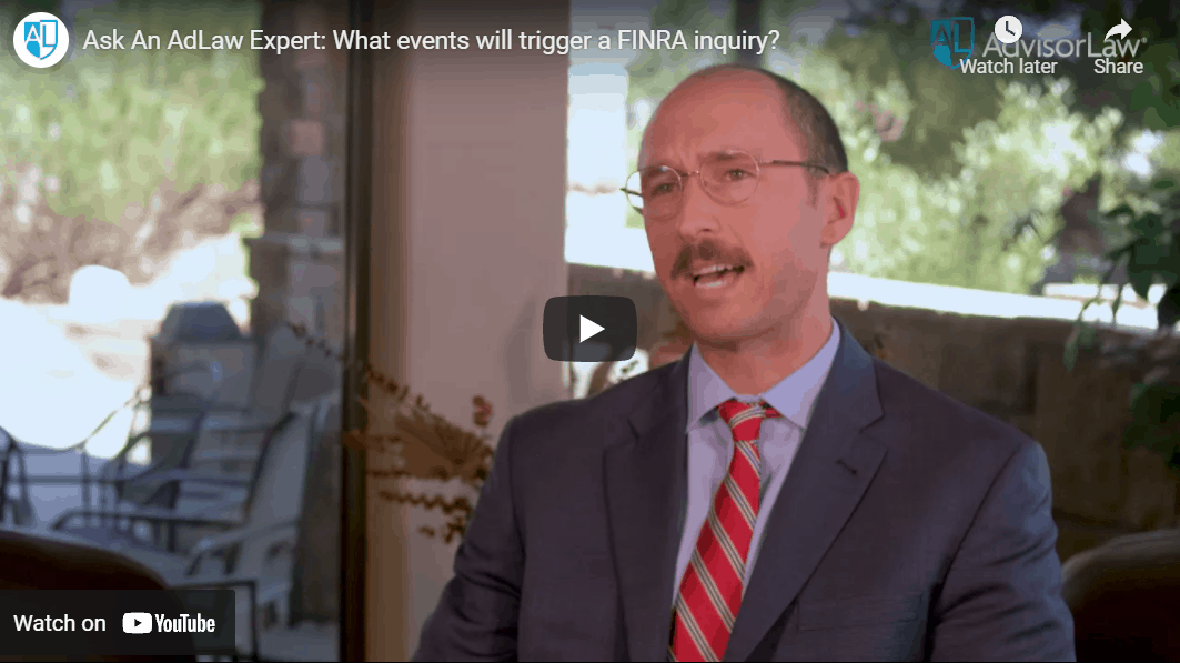 What events will trigger a FINRA inquiry?