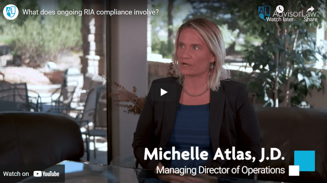 What does ongoing RIA compliance involve?